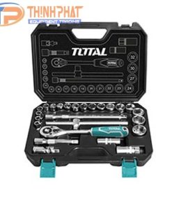 Bộ tuýp 1/2" & 1/4"  44 chi tiết 8-32mm Total THT421441